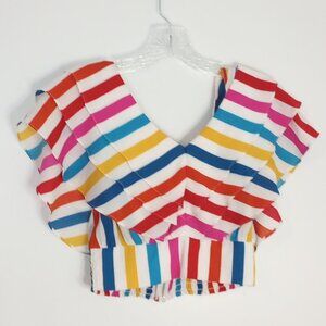 Color Me Courtney Holly Ruffle Crop Top